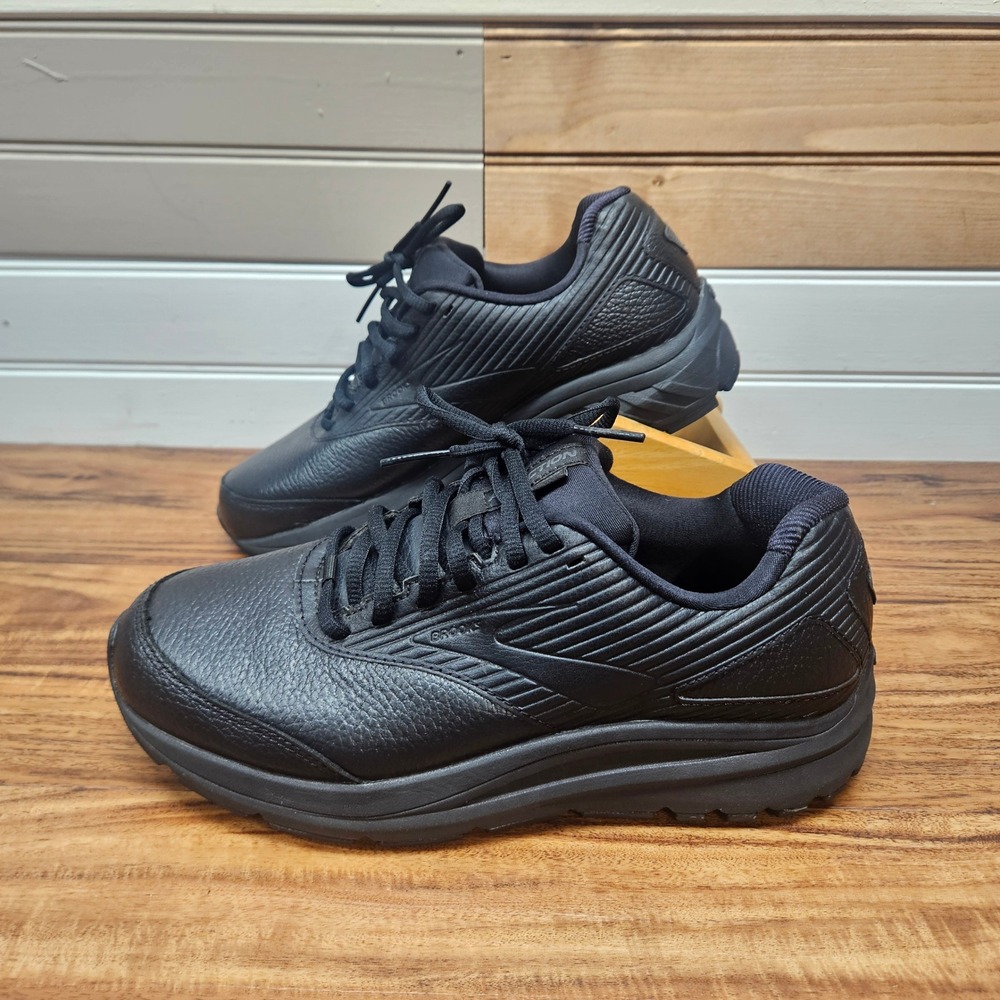 Brooks Addiction Walker 2 Mens Black Leather Walking Shoes 1103181D072 Size 7 D